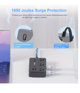 Smart Power Strip – Safely power 10 devices (Home & Office)
